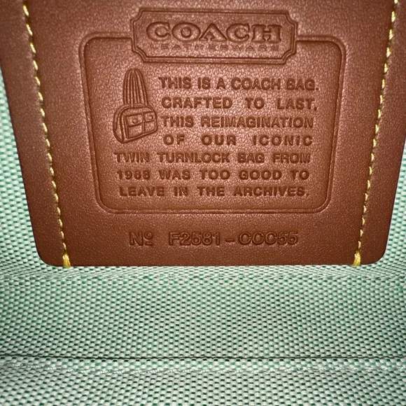 Coach Twin Turnlock 20 Bag - Olive - Picture 5 of 5